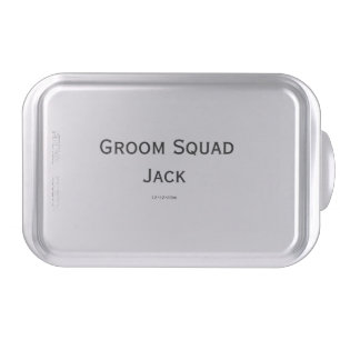personalized simple monogram add your name wedding cake pan