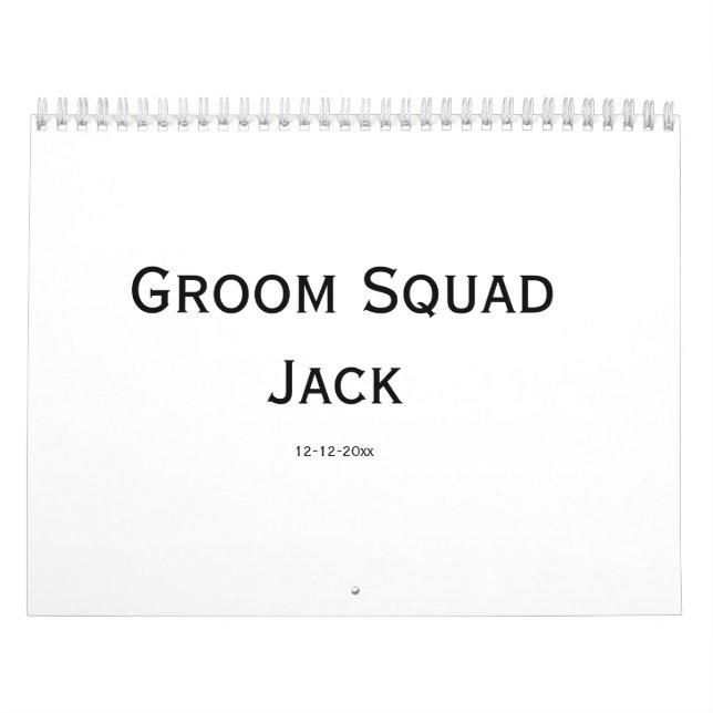 personalized simple monogram add your name wedding calendar (Cover)