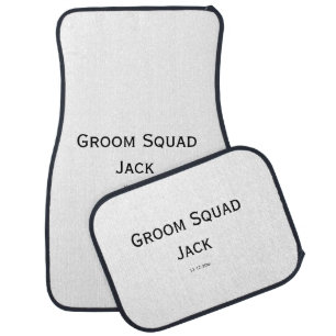 personalized simple monogram add your name wedding car floor mat