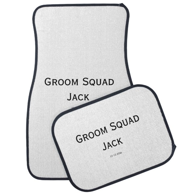 personalized simple monogram add your name wedding car floor mat (Set)