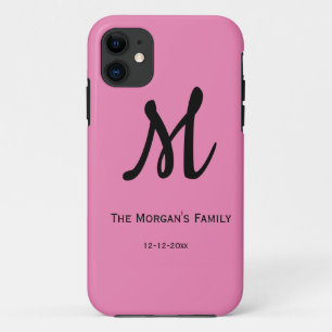 personalized simple monogram add your name wedding iPhone 11 case