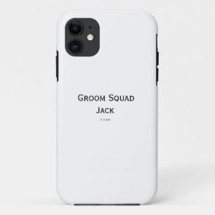 personalized simple monogram add your name wedding iPhone 11 case