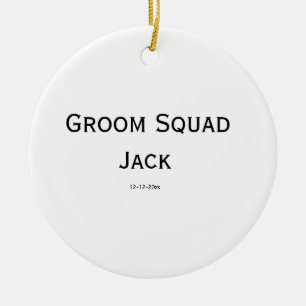 personalized simple monogram add your name wedding ceramic ornament