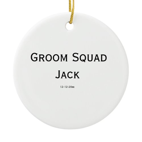 personalized simple monogram add your name wedding ceramic ornament