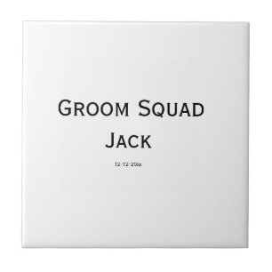 personalized simple monogram add your name wedding ceramic tile