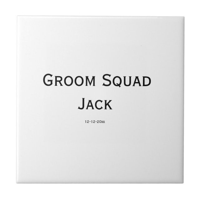 personalized simple monogram add your name wedding ceramic tile (Front)