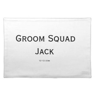 personalized simple monogram add your name wedding cloth placemat