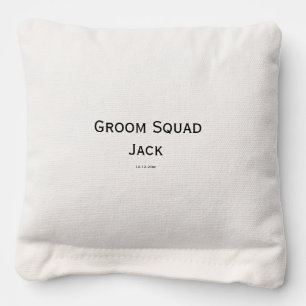 personalized simple monogram add your name wedding cornhole bags