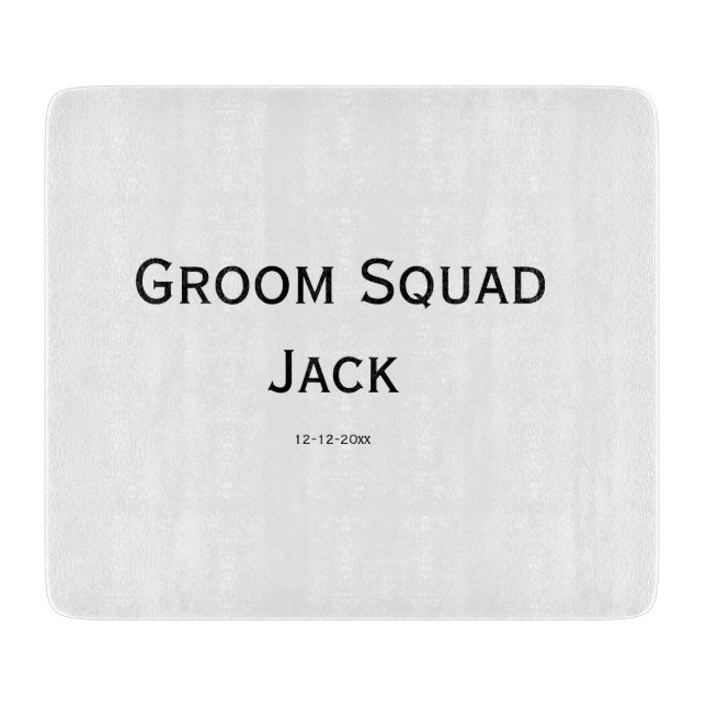 personalized simple monogram add your name wedding cutting board (Front)