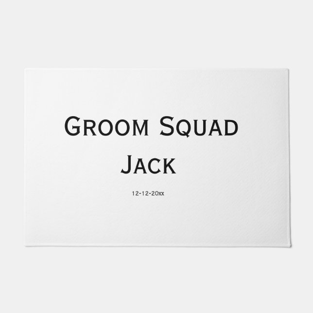 personalized simple monogram add your name wedding doormat (Front)