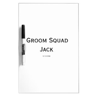 personalized simple monogram add your name wedding dry erase board