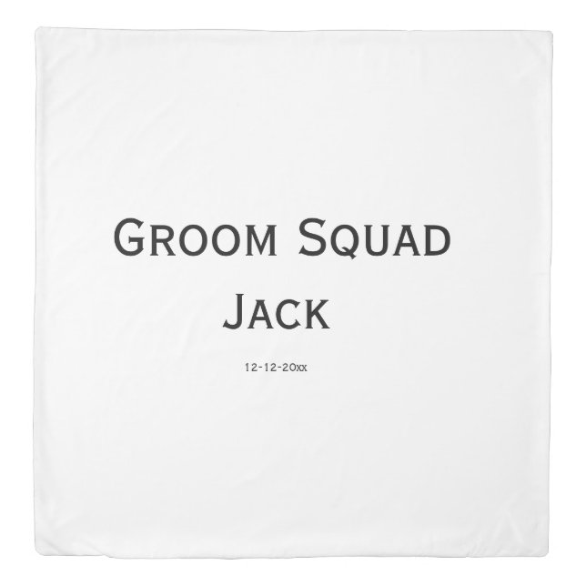 personalized simple monogram add your name wedding duvet cover (Front)