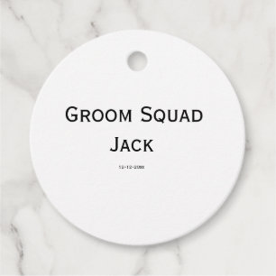 personalized simple monogram add your name wedding favor tags