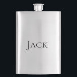 personalized simple monogram add your name wedding flask<br><div class="desc">design</div>