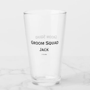 personalized simple monogram add your name wedding glass