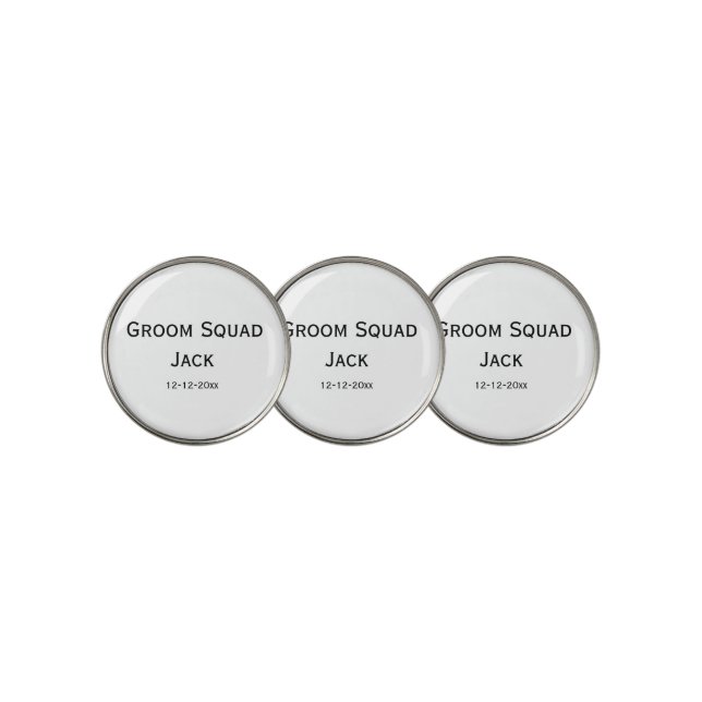 personalized simple monogram add your name wedding golf ball marker (3 Up)