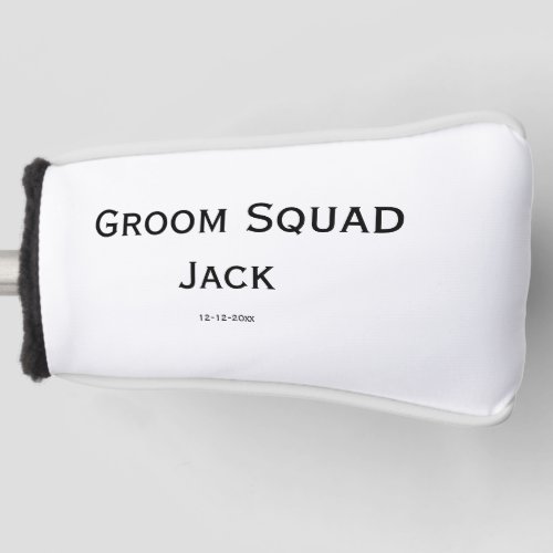 personalized simple monogram add your name wedding golf head cover
