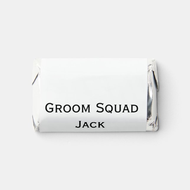 personalized simple monogram add your name wedding hershey's miniatures (Front)