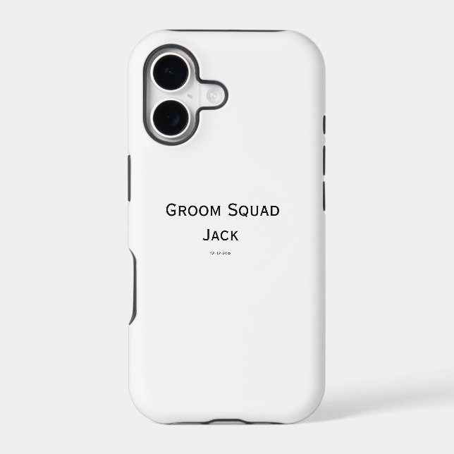 personalized simple monogram add your name wedding iphone case (Back)