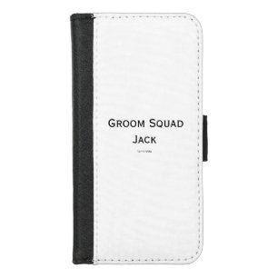 personalized simple monogram add your name wedding iPhone 8/7 wallet case