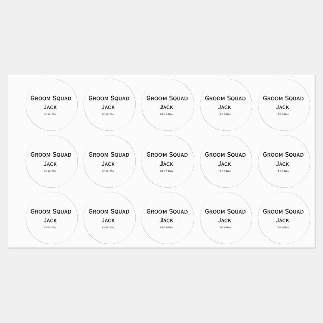 personalized simple monogram add your name wedding labels (Sheet)