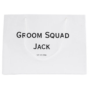 personalized simple monogram add your name wedding large gift bag