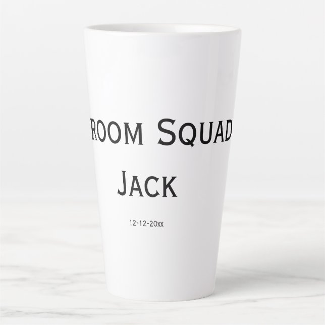 personalized simple monogram add your name wedding latte mug (Front)