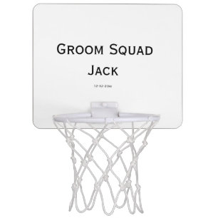 personalized simple monogram add your name wedding mini basketball hoop
