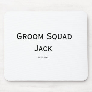 personalized simple monogram add your name wedding mouse pad