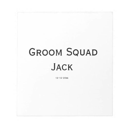 personalized simple monogram add your name wedding notepad