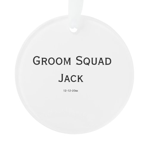 personalized simple monogram add your name wedding ornament