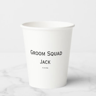 personalized simple monogram add your name wedding paper cups