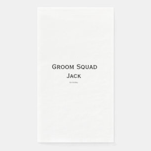 personalized simple monogram add your name wedding paper guest towels