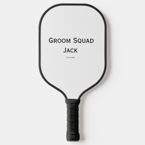 personalized simple monogram add your name wedding pickleball paddle