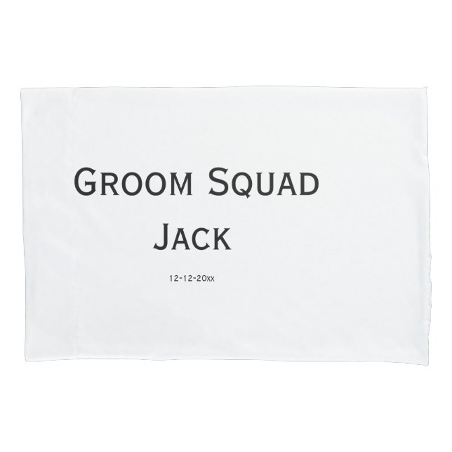 personalized simple monogram add your name wedding pillow case (Front)