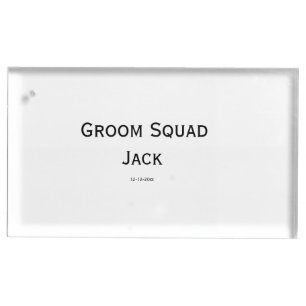 personalized simple monogram add your name wedding place card holder