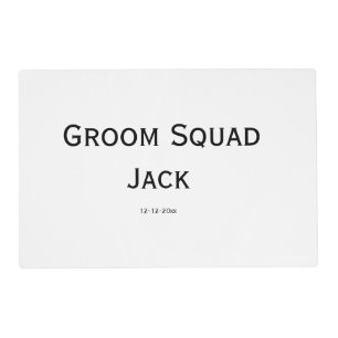 personalized simple monogram add your name wedding placemat