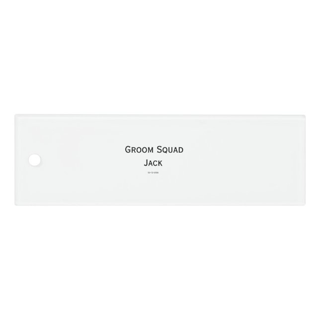 personalized simple monogram add your name wedding ruler (Front)