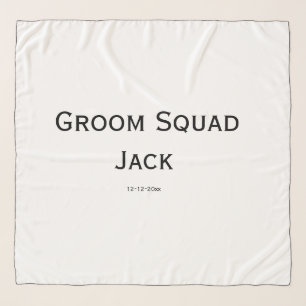 personalized simple monogram add your name wedding scarf