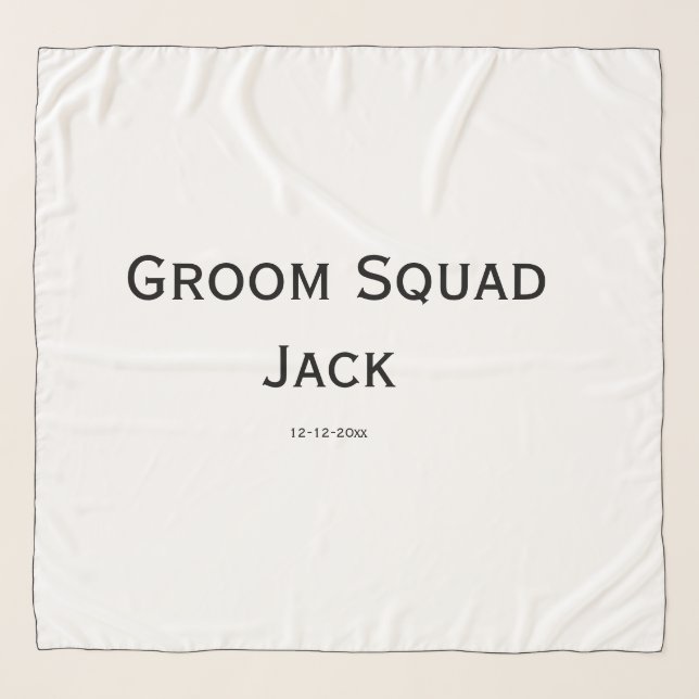 personalized simple monogram add your name wedding scarf (Front)