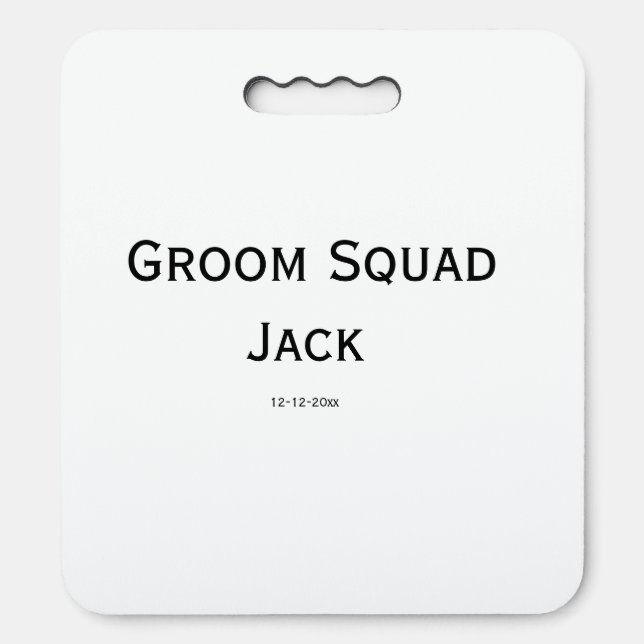 personalized simple monogram add your name wedding seat cushion (Front Vertical)