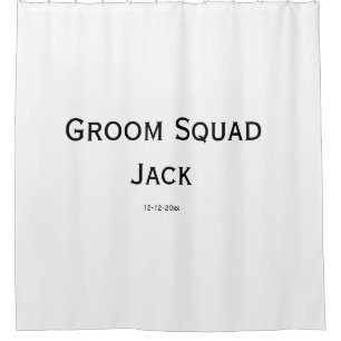 personalized simple monogram add your name wedding shower curtain