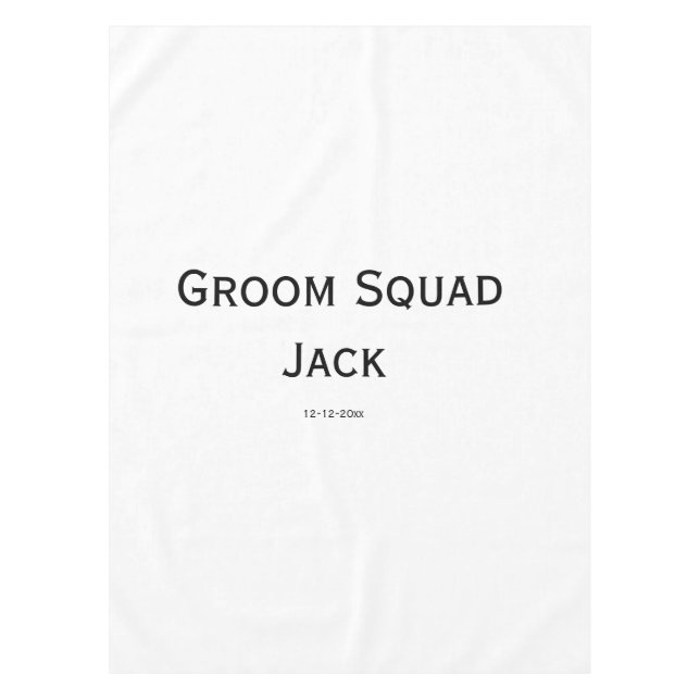 personalized simple monogram add your name wedding tablecloth (Front)