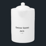 personalized simple monogram add your name wedding teapot<br><div class="desc">design</div>