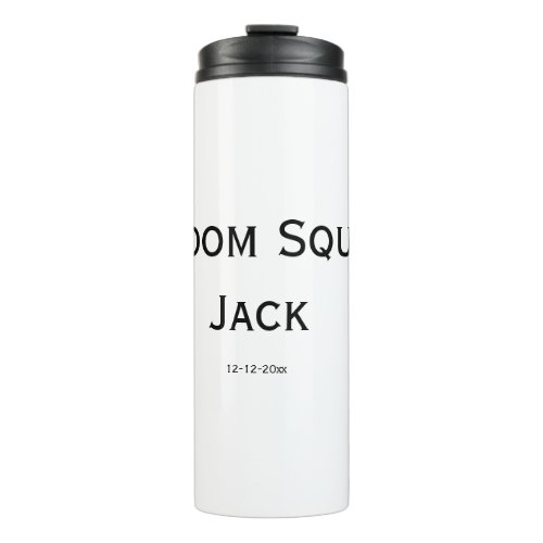 personalized simple monogram add your name wedding thermal tumbler