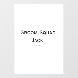 personalized simple monogram add your name wedding wall decal 