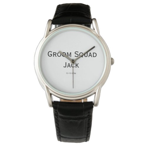 personalized simple monogram add your name wedding watch