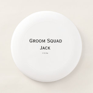 personalized simple monogram add your name wedding Wham-O frisbee
