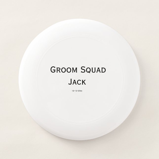 personalized simple monogram add your name wedding Wham-O frisbee (Front)
