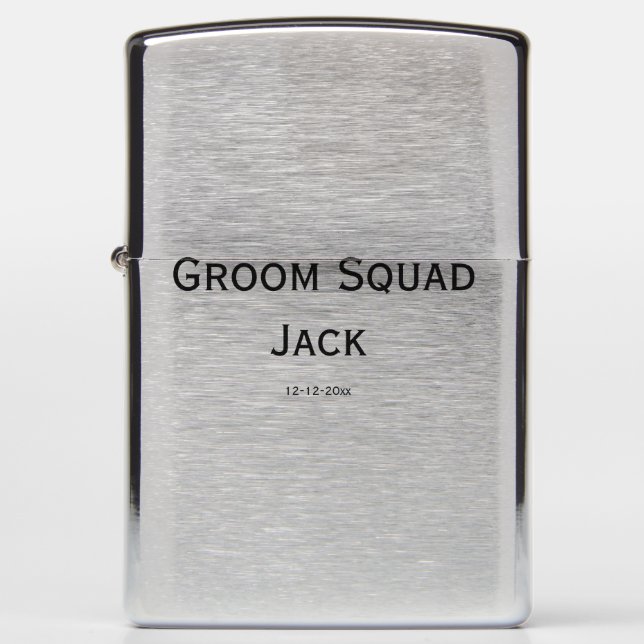 personalized simple monogram add your name wedding zippo lighter (Front)